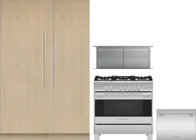 5 Piece Package Includes Refrigerator, Freezer, Range, Hood And Dishwasher